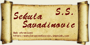 Sekula Savadinović vizit kartica